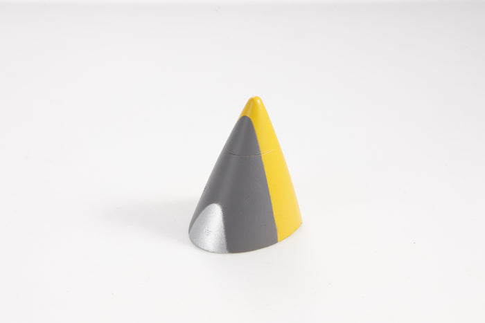 64mm Futura cowl in vibrant gray, yellow, and silver for RC model airplanes.