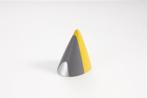 64mm Futura cowl in vibrant gray, yellow, and silver for RC model airplanes.